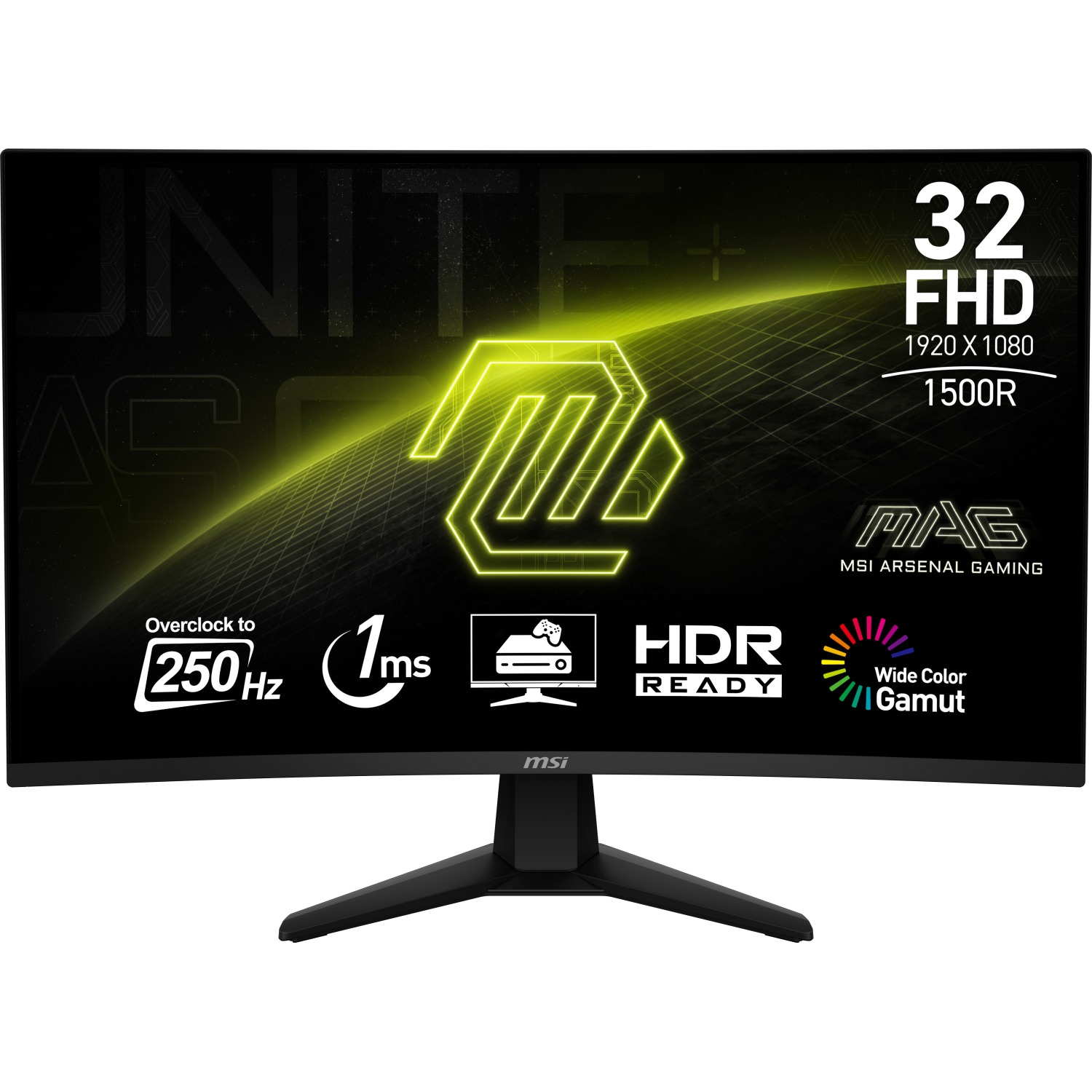 MSI 32C6X Computer Monitors - 31.5 Inches - Black