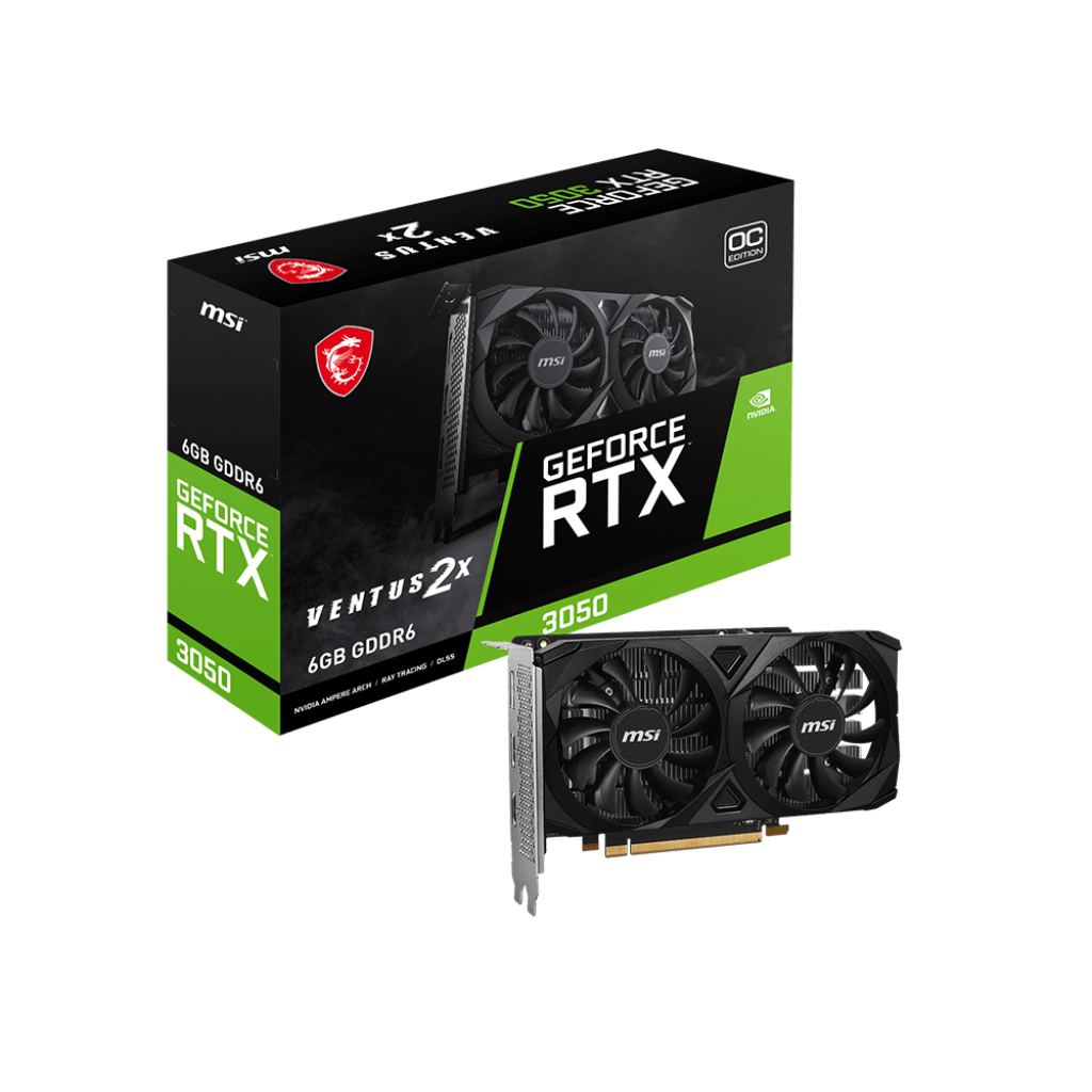MSI GPU NV 3050 VENTUS 2X E 6G OC Fan