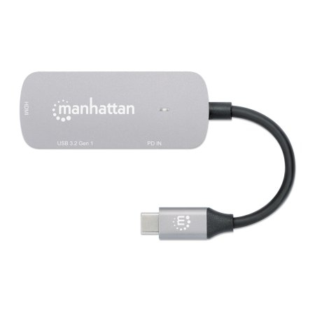 Manhattan 100W Laptop Docks & Port Replicators - Aluminium