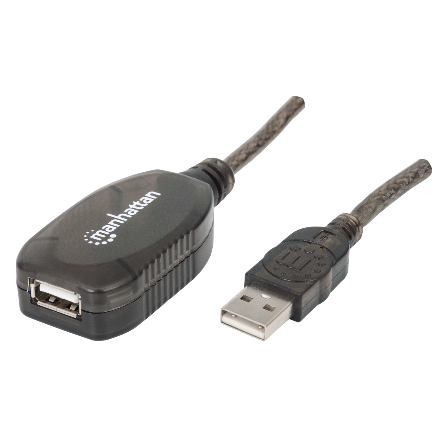 Manhattan USB2AAEXT20M USB Cables - Black
