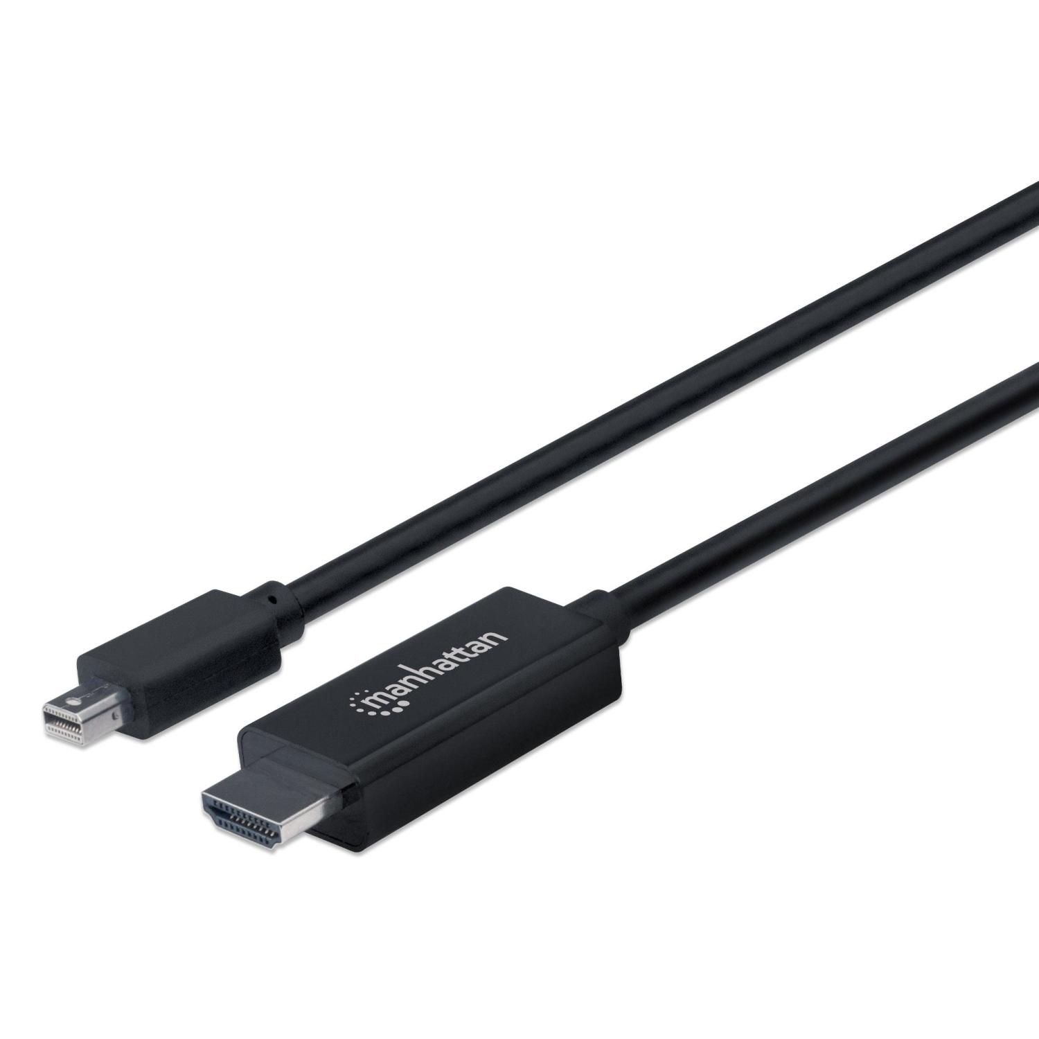 Manhattan Mini DisplayPort 1.1 to HDMI Cable, 1080p@60Hz, 1.8m, Male to Male, Black, Three Year Warranty, Polybag