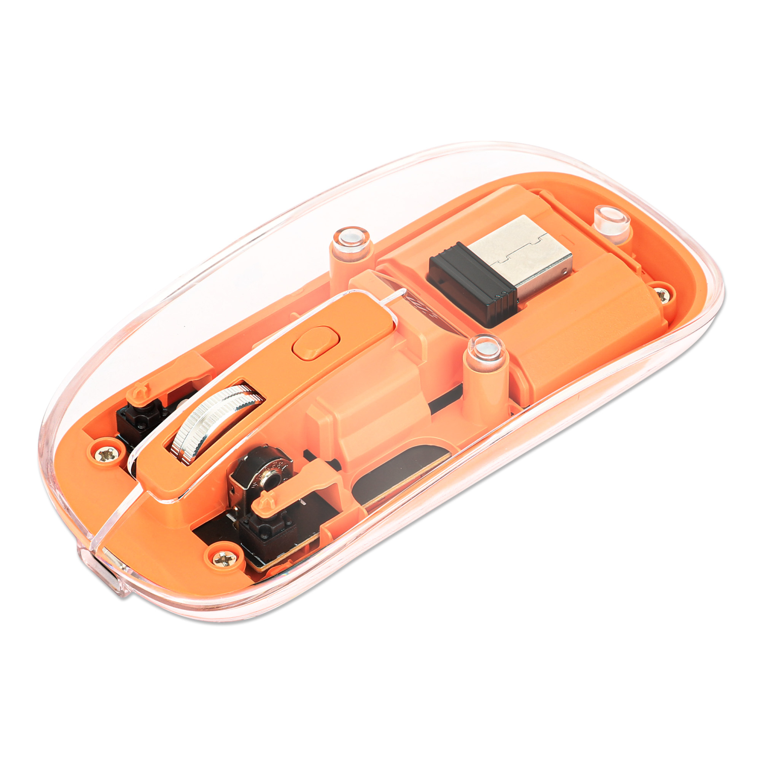 Manhattan TRANSPARENT/ORANG WIRELES MOUSE