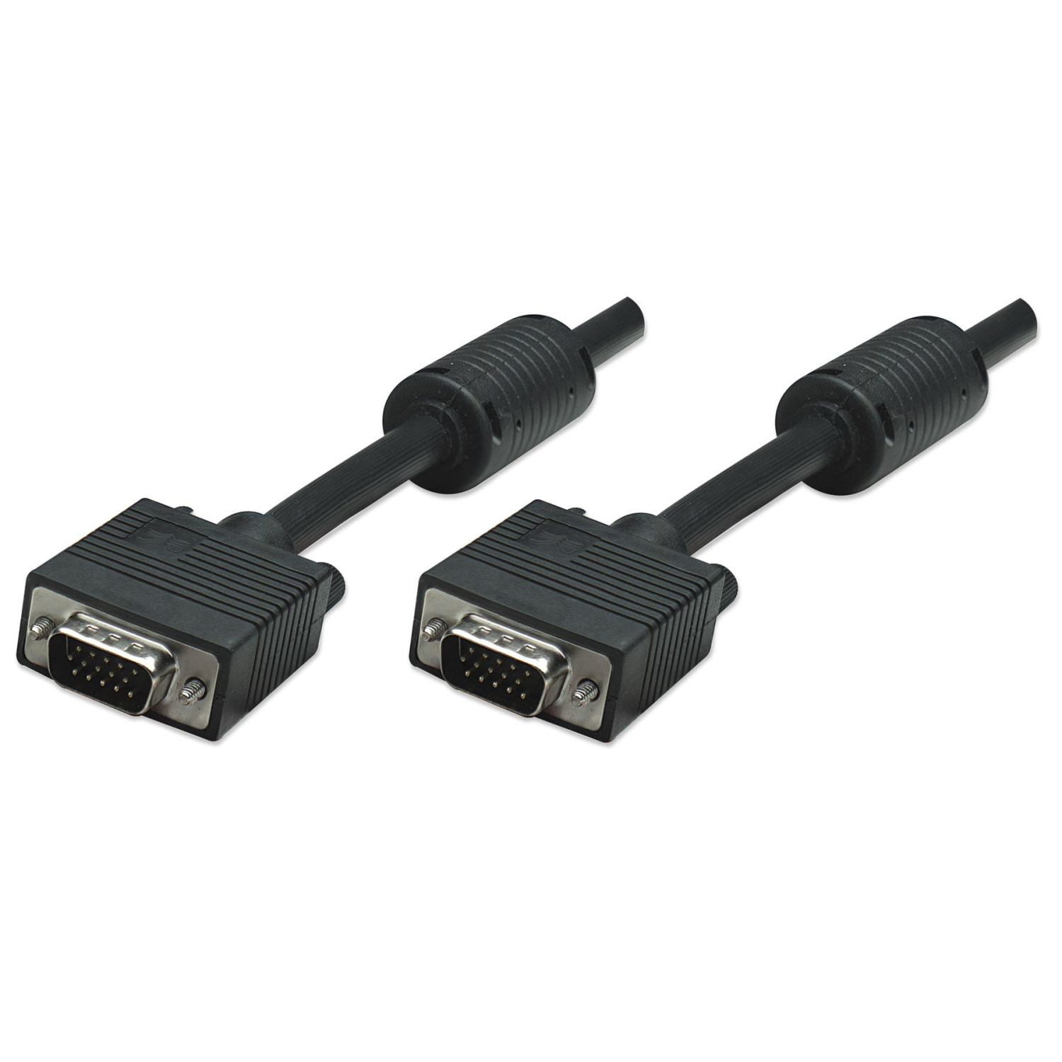 Manhattan HD15 VGA Cables - Black