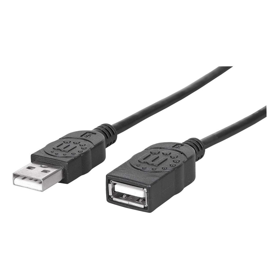 Manhattan USBEXTAA6BK USB Cables - Black