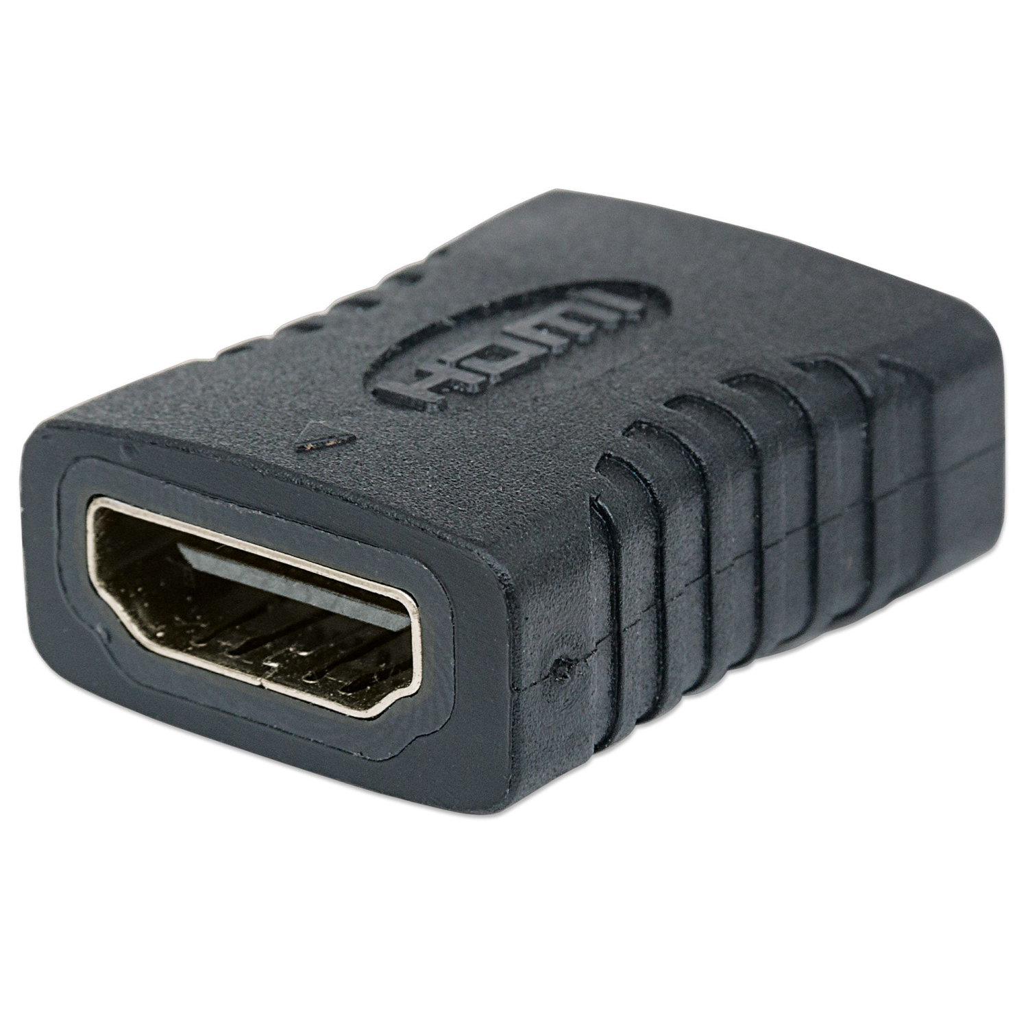 Manhattan HDMI Coupler, 4K@60Hz (Premium High Speed), Female to Female, Straight Connection, Black, Equivalent to GCHDMIFF, Ultra HD 4k x 2k, Fully Shielded, Gold Plated Contacts, Lifetime Warranty, Polybag