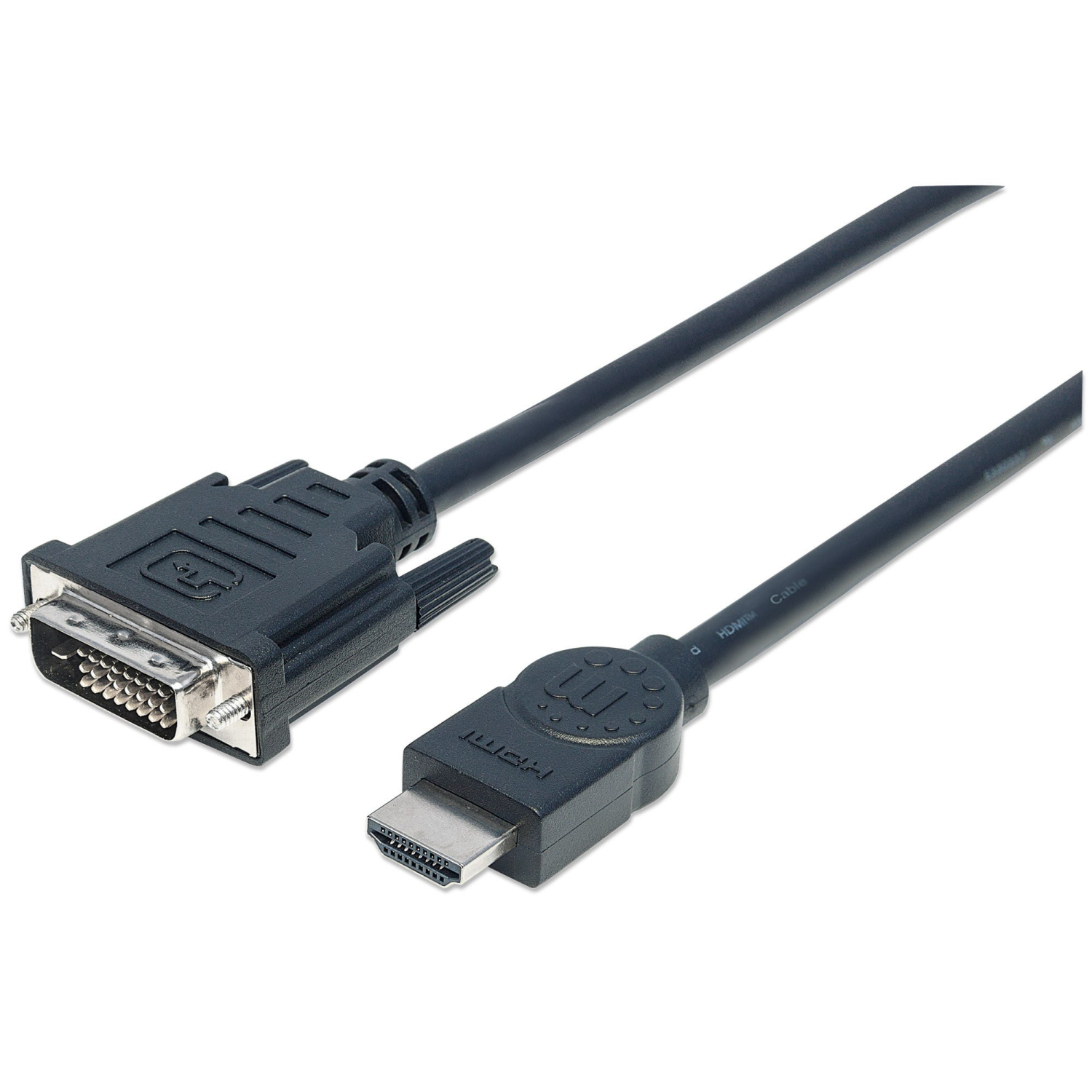 Manhattan HDDVIMM3M Video Cable Adapters - Black