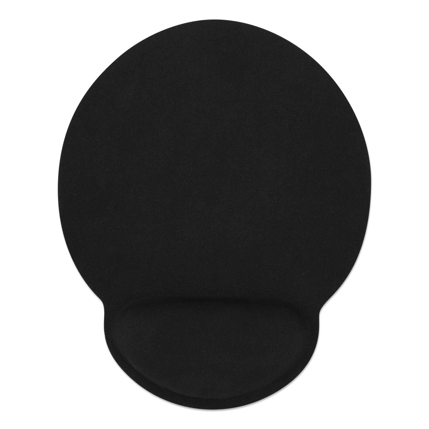 Manhattan Wrist Gel Support Pad and Mouse Mat, Black, 241 × 203 × 40 mm, non slip base, Lifetime Warranty, Card Retail Packaging