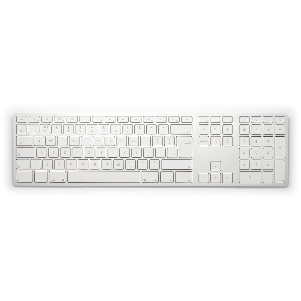 Matias UK Wireless BT Aluminum Mac Keyboard Silver