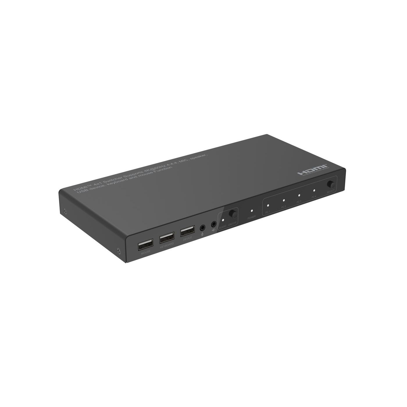 MicroConnect MC-HDMIKVM0401-4K KVM Switches - Black