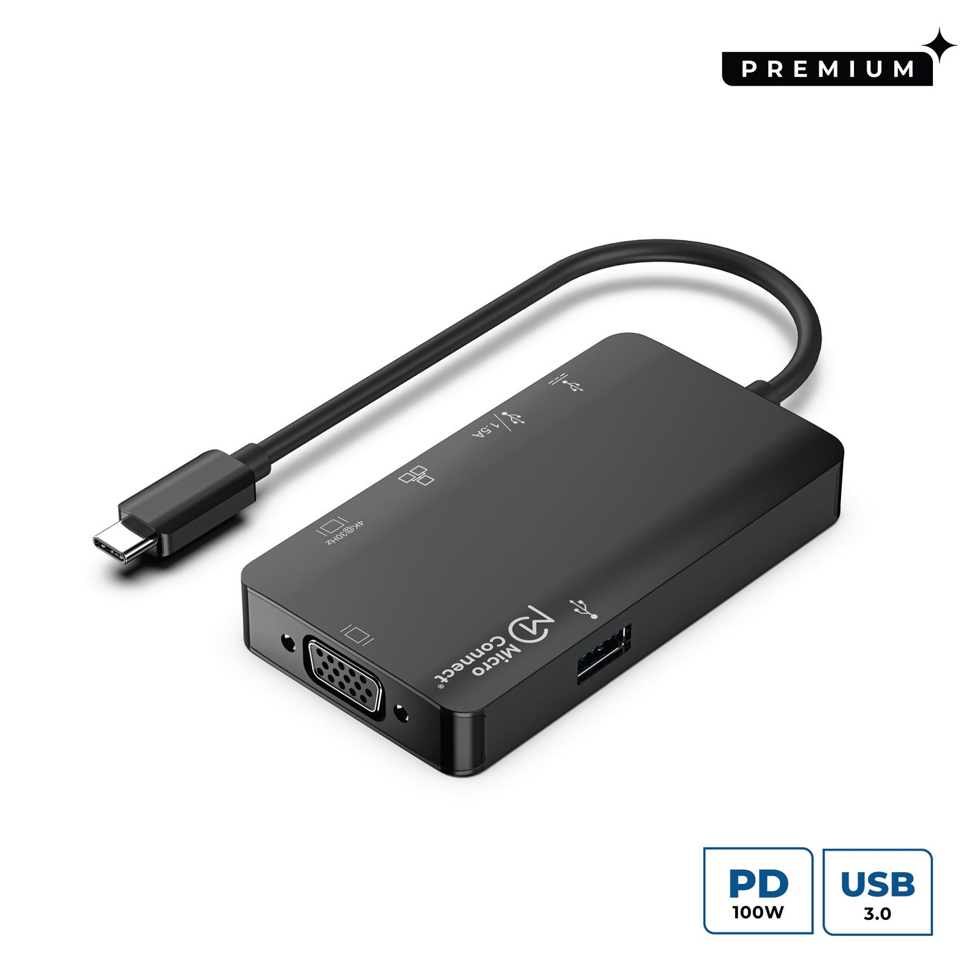 MicroConnect USB3 Laptop Docks & Port Replicators - Grey