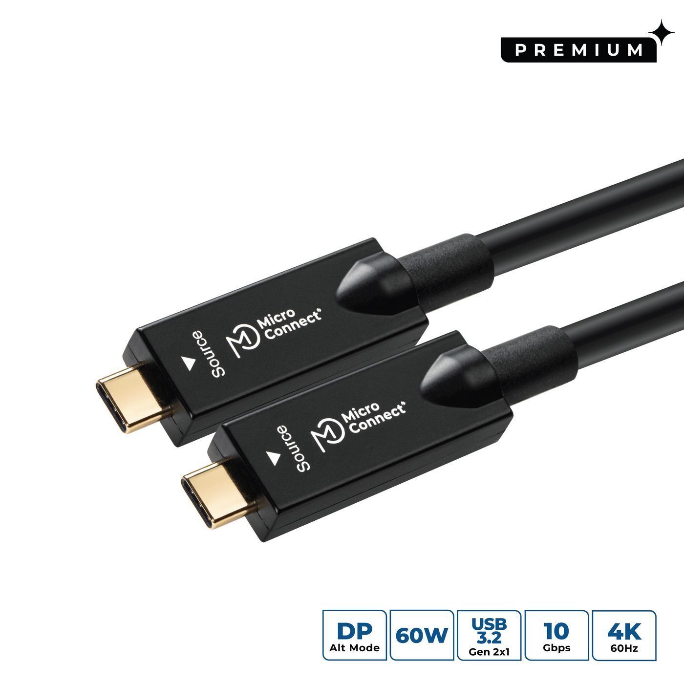 MicroConnect USB3 USB Cables - Black