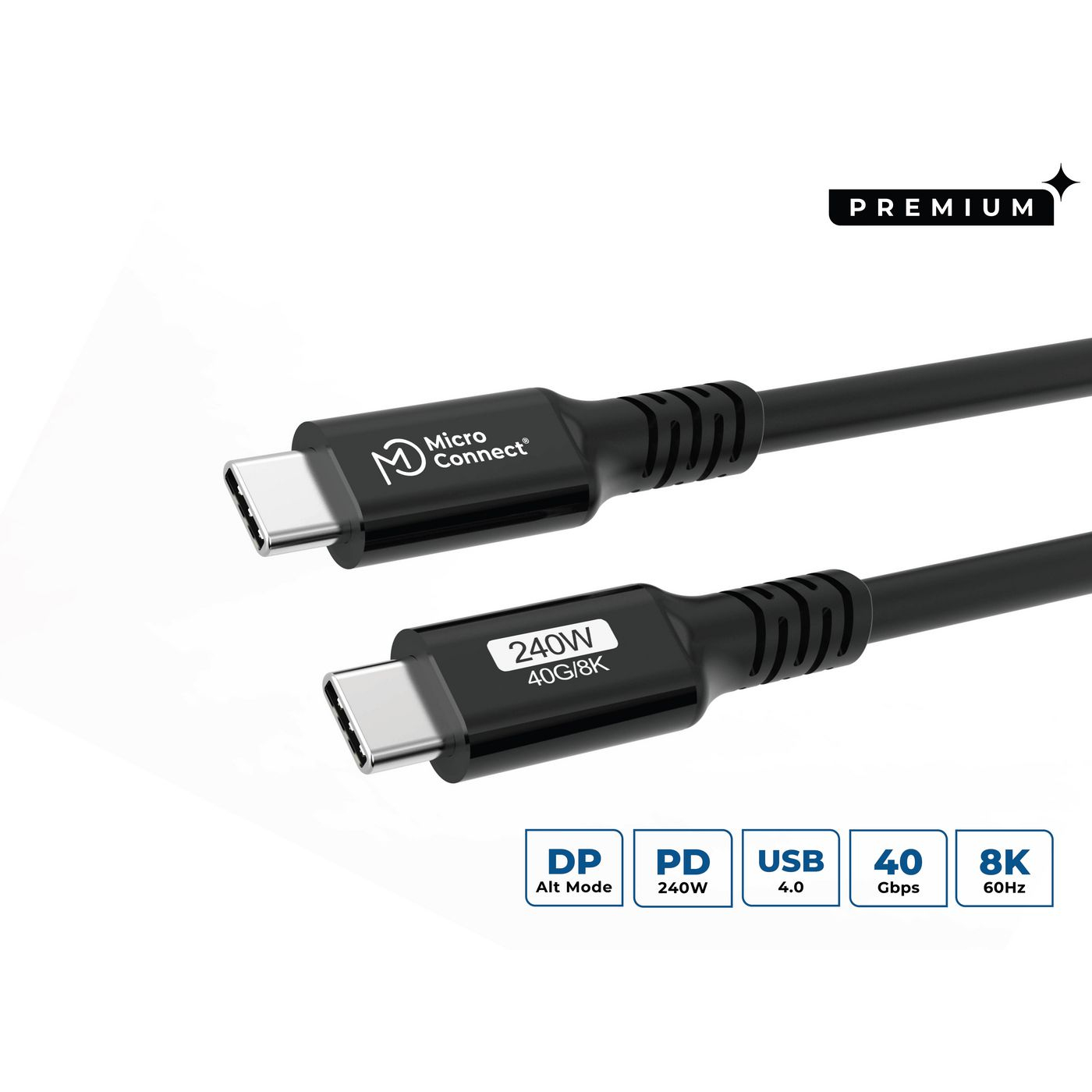 Microconnect USB4CC15-240W USB Cables - Black