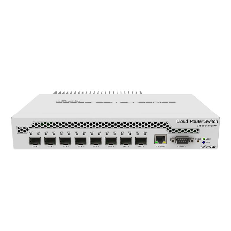 Mikrotik CRS309-1G-8S+ Managed Gigabit Ethernet (10/100/1000) Power over Ethernet (PoE) White