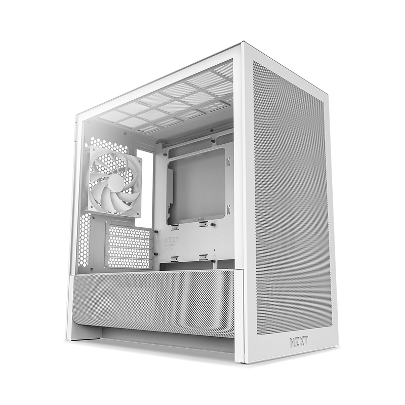 NZXT H3 Flow Micro ATX Airflow Case - All White