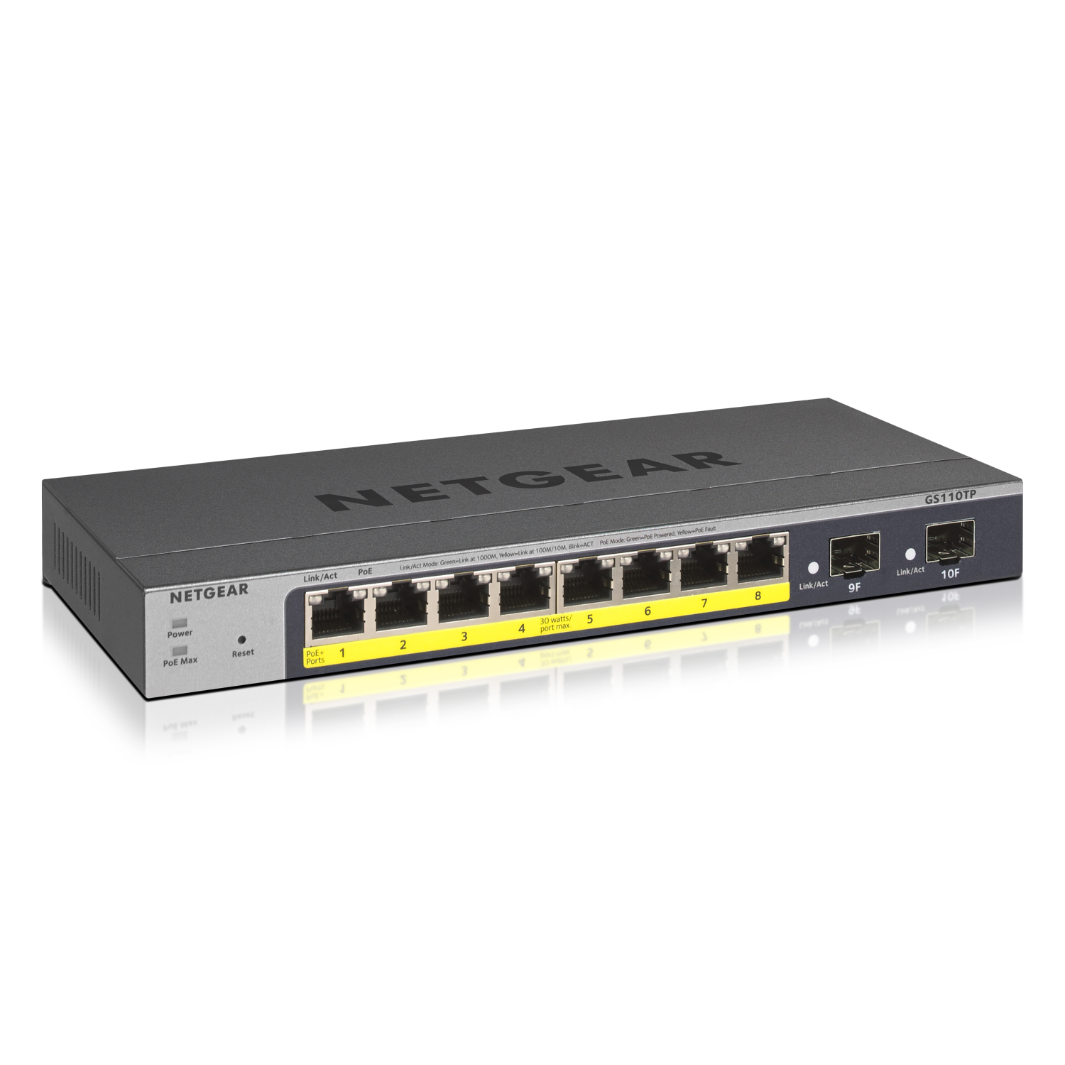 Netgear GS110TP Network Switches - 128MB - Grey