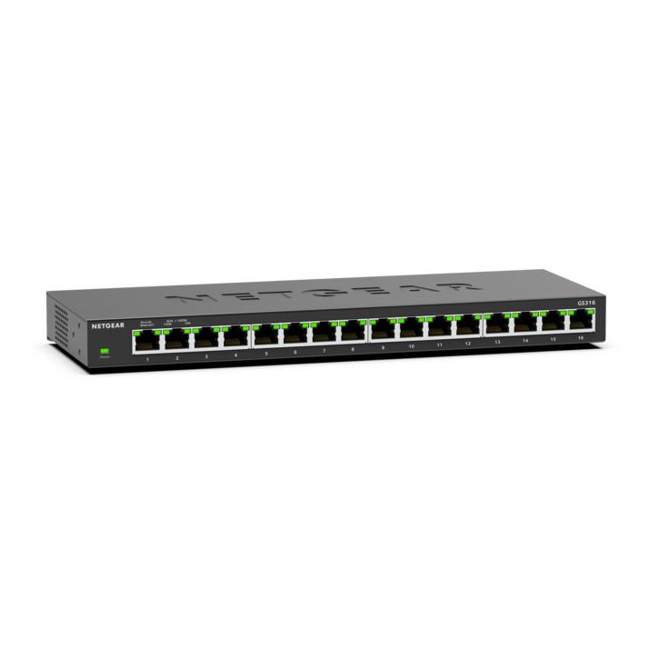 Netgear GS316 Network Switches - Black