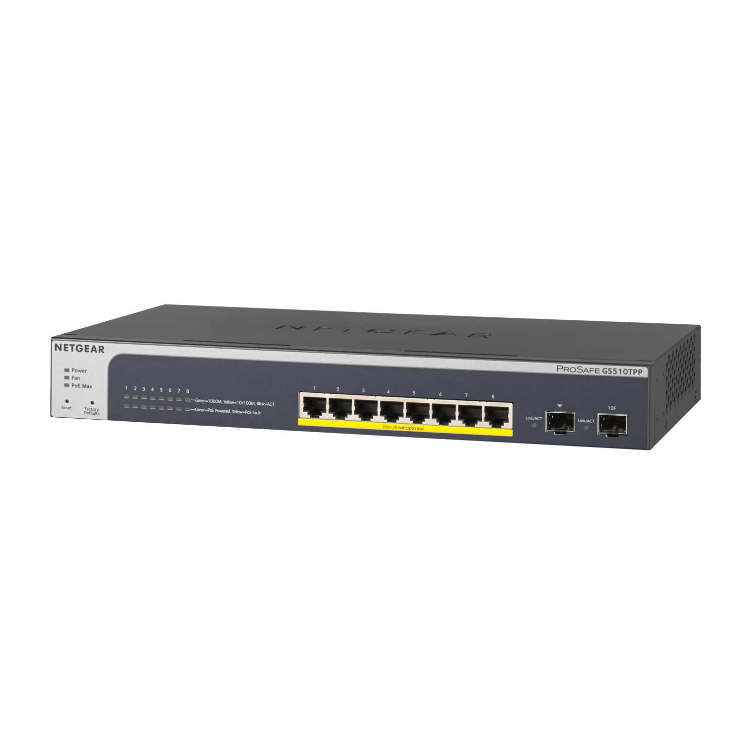 Netgear GS510TPP Network Switches - Black