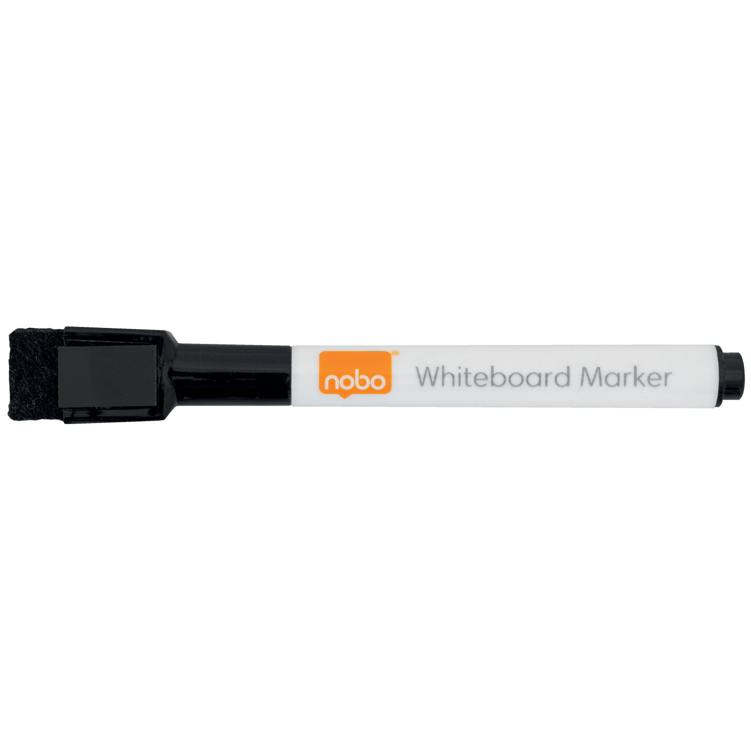 Nobo 2104184 Black Mini Whiteboard Pen with Magnetic Eraser Cap Pack of 6