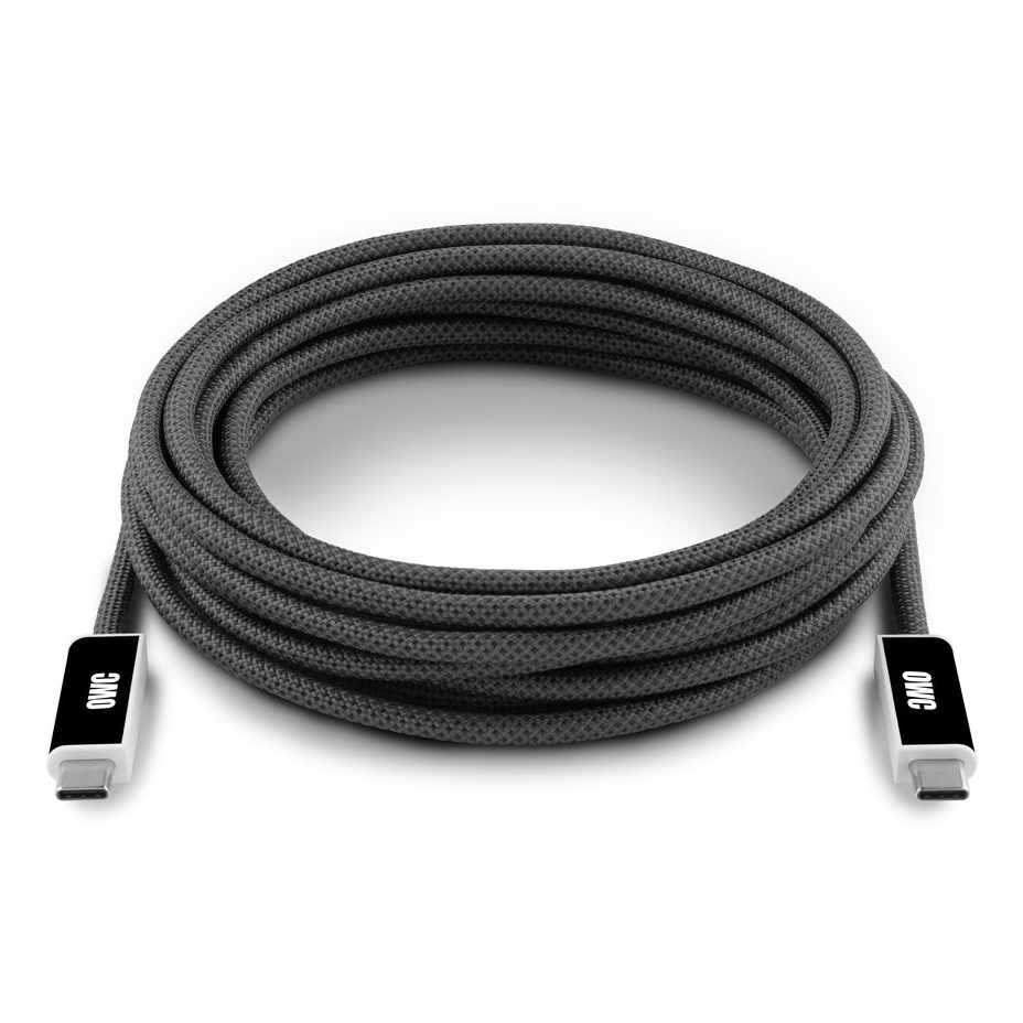 OWC OWCCBLUS4A04.5M 4.5M (15') USB4 (40Gb/s) Active Optical Cable - Black Color - Longer Distance. Maximum Performance. Highest Reliability.