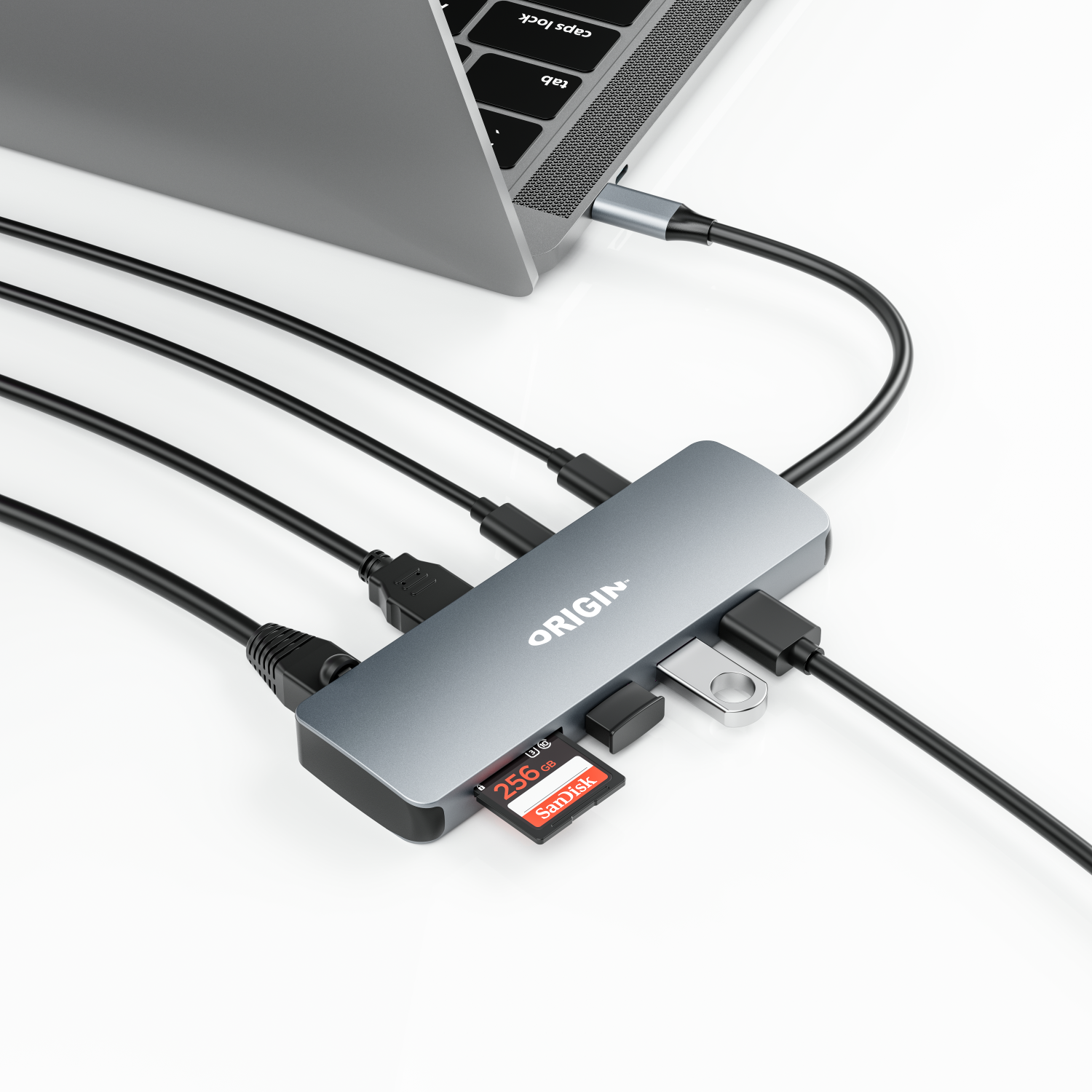 Origin Storage 9in1 Laptop Docks & Port Replicators - Silver