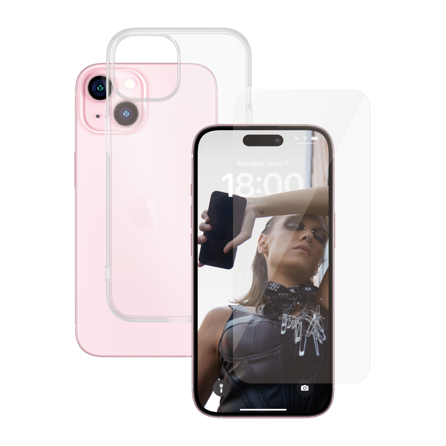 PANZERGLASS 2-in-1 Mobile Phone Screen & Back Protectors - Transparent