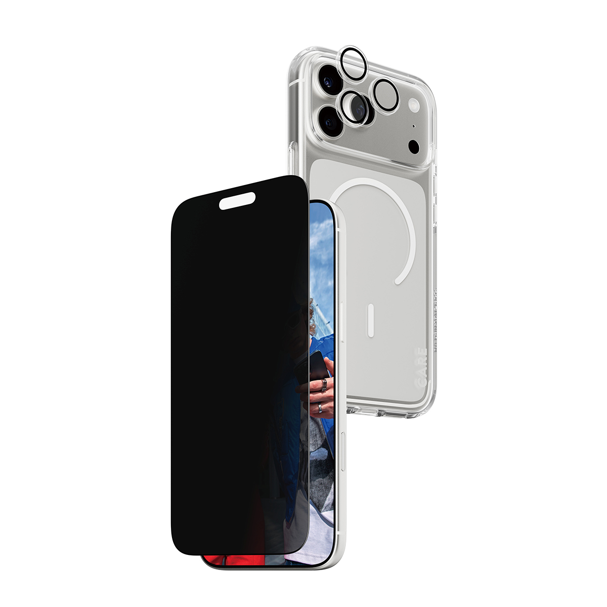 PANZERGLASS 3-in-1 Mobile Phone Screen & Back Protectors - Transparent