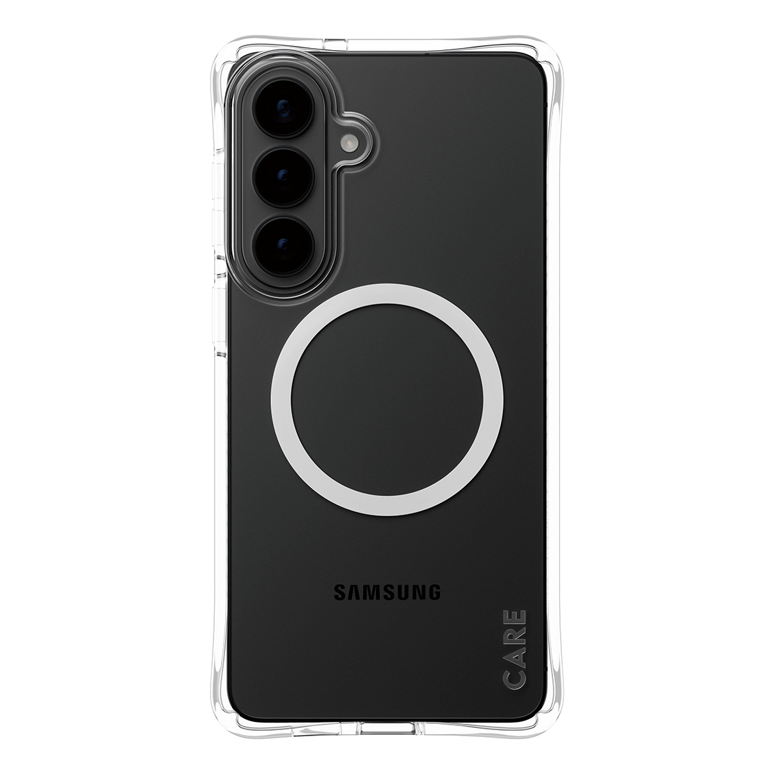 PanzerGlass CARE™ by ® Samba Case Transparent w. White Qi Samsung Galaxy S26+