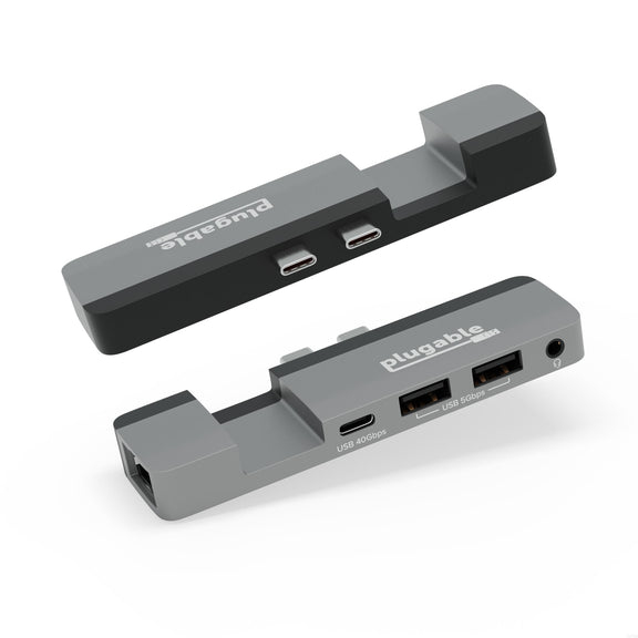 PLUGABLE TECHNOLOGIES 5-in-1 Laptop Docks & Port Replicators - Silver
