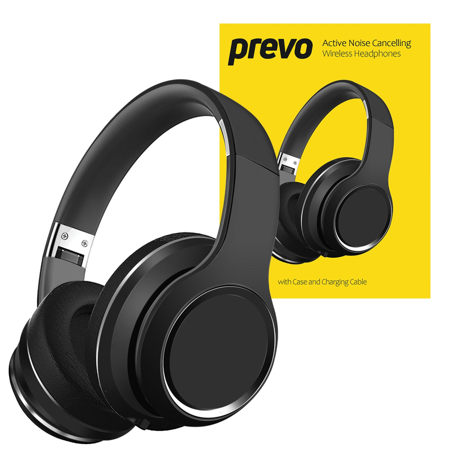 PREVO A6-ANC Headphones & Headsets - Black