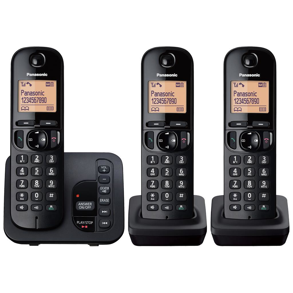 Panasonic KX-TGC223EB Telephones - 1.6 Inches - Black