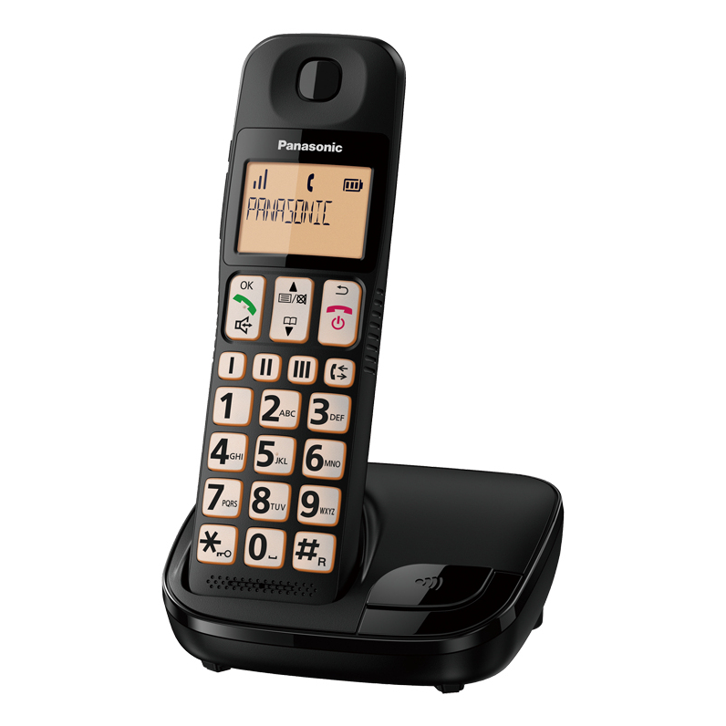 Panasonic KX-TGE110EB Telephones - 1.8 Inches - Black