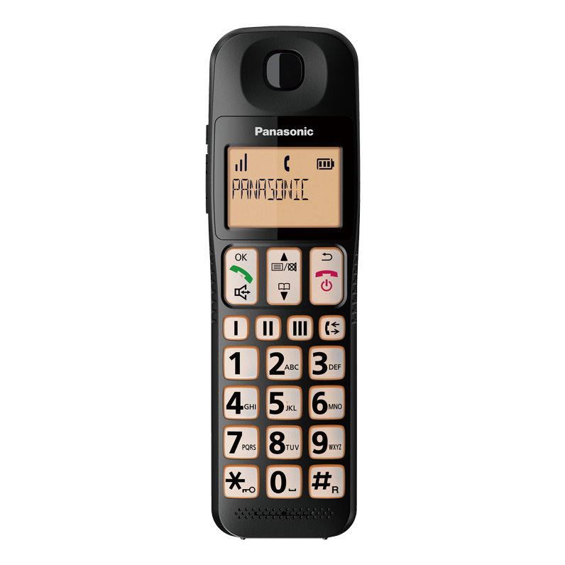 Panasonic KX-TGE112EB Telephones - 1.8 Inches - Black