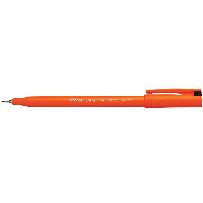 Pentel Ultra Fine fineliner Black 12 pc(s)