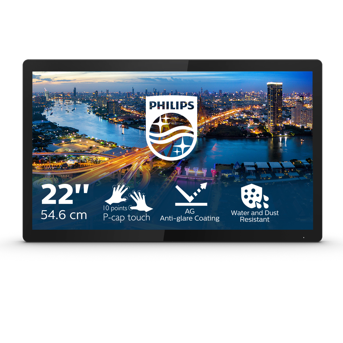Philips 222B1TFL Computer Monitors - 21.5 Inches - Black