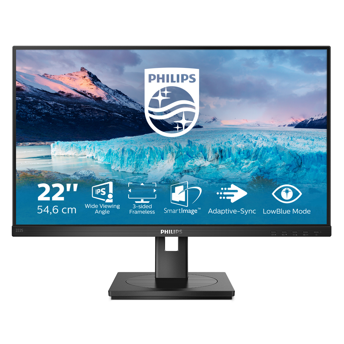Philips 222S1AE Computer Monitors - 21.5 Inches - Black
