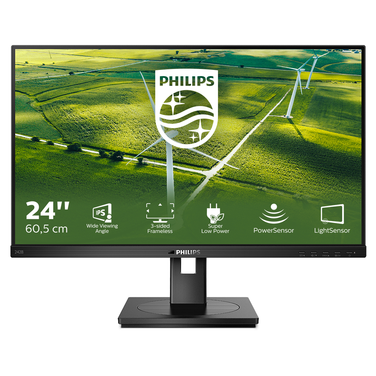 Philips 242B1G Computer Monitors - 23.8 Inches - Black