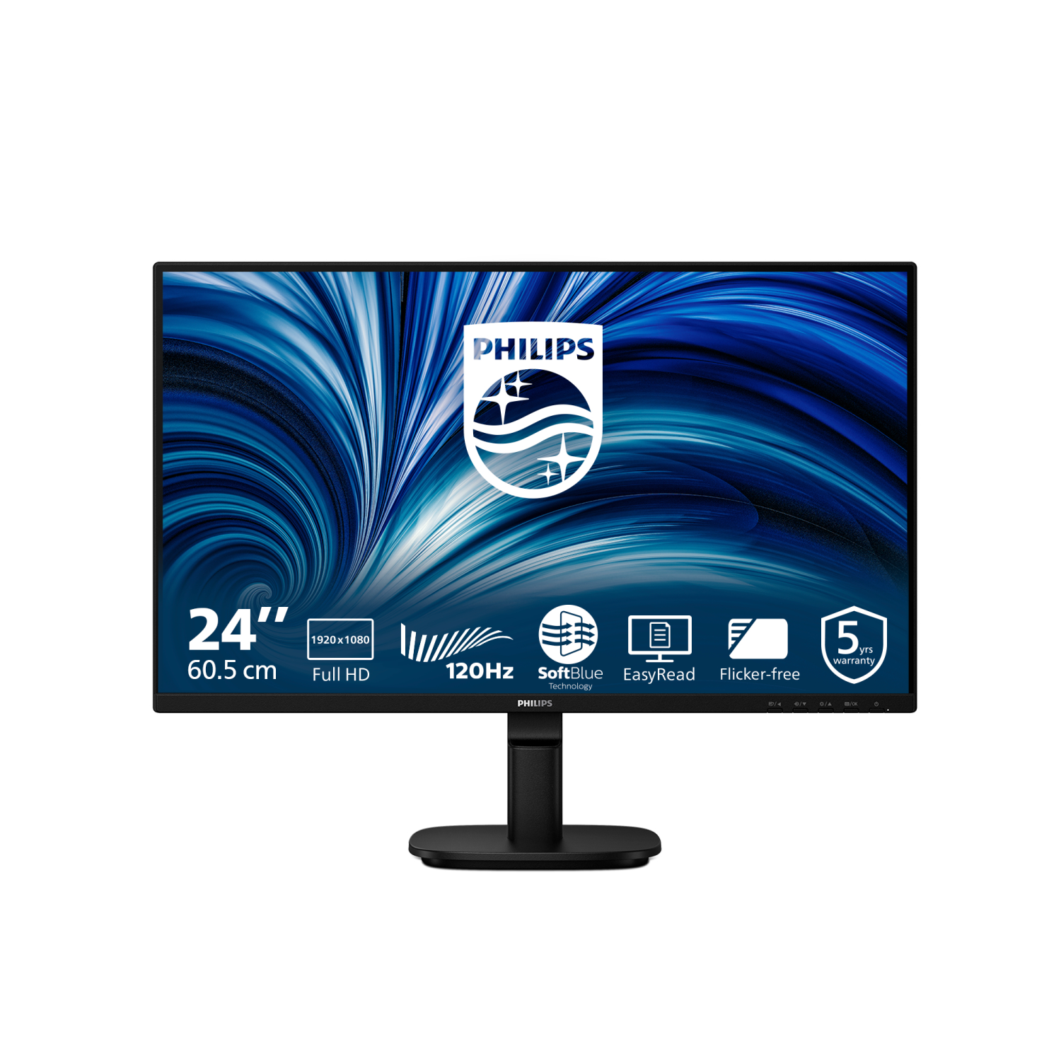 Philips 24B2N2200 Computer Monitors - 23.8 Inches - Black