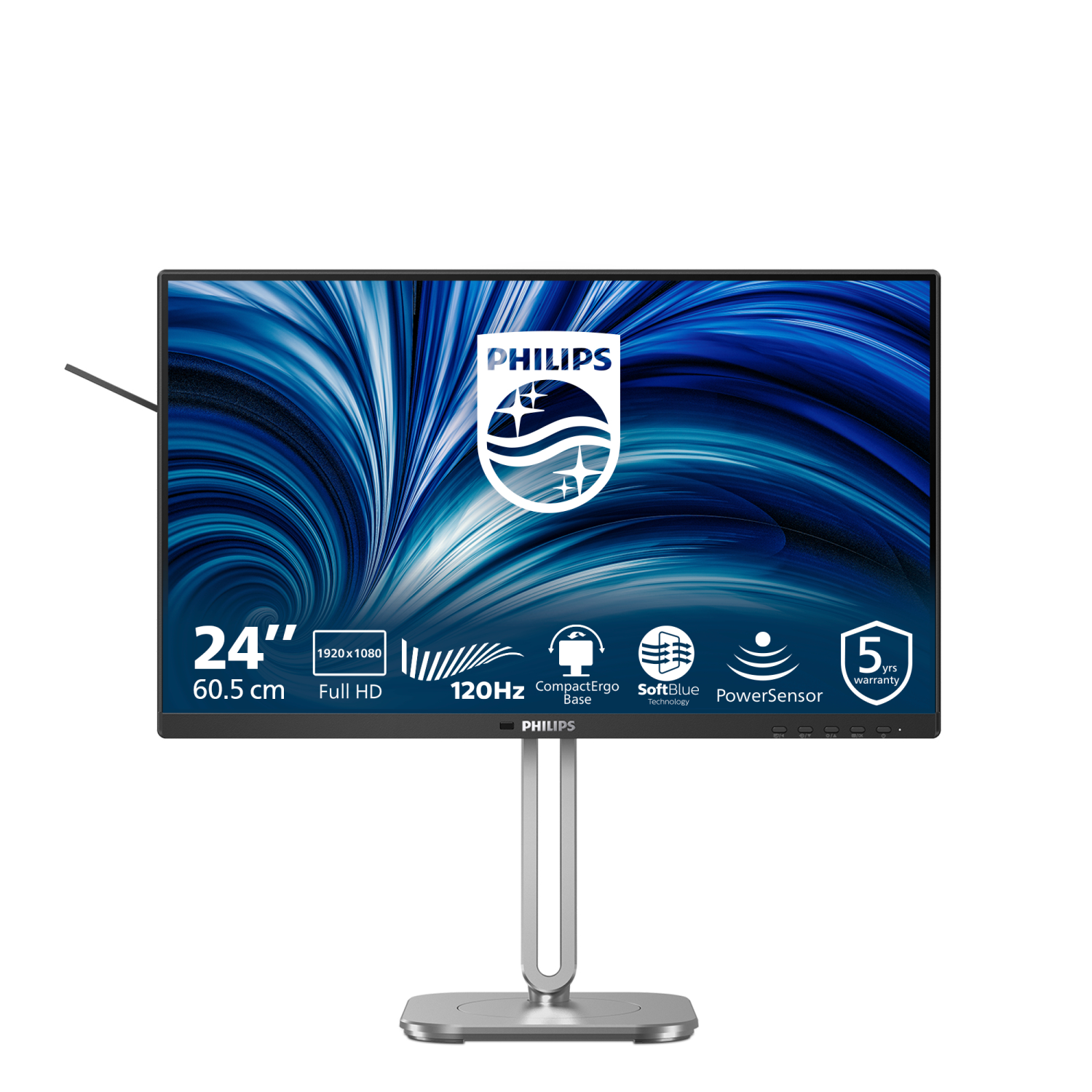 Philips 24B2N4200 Computer Monitors - 23.8 Inches - Grey