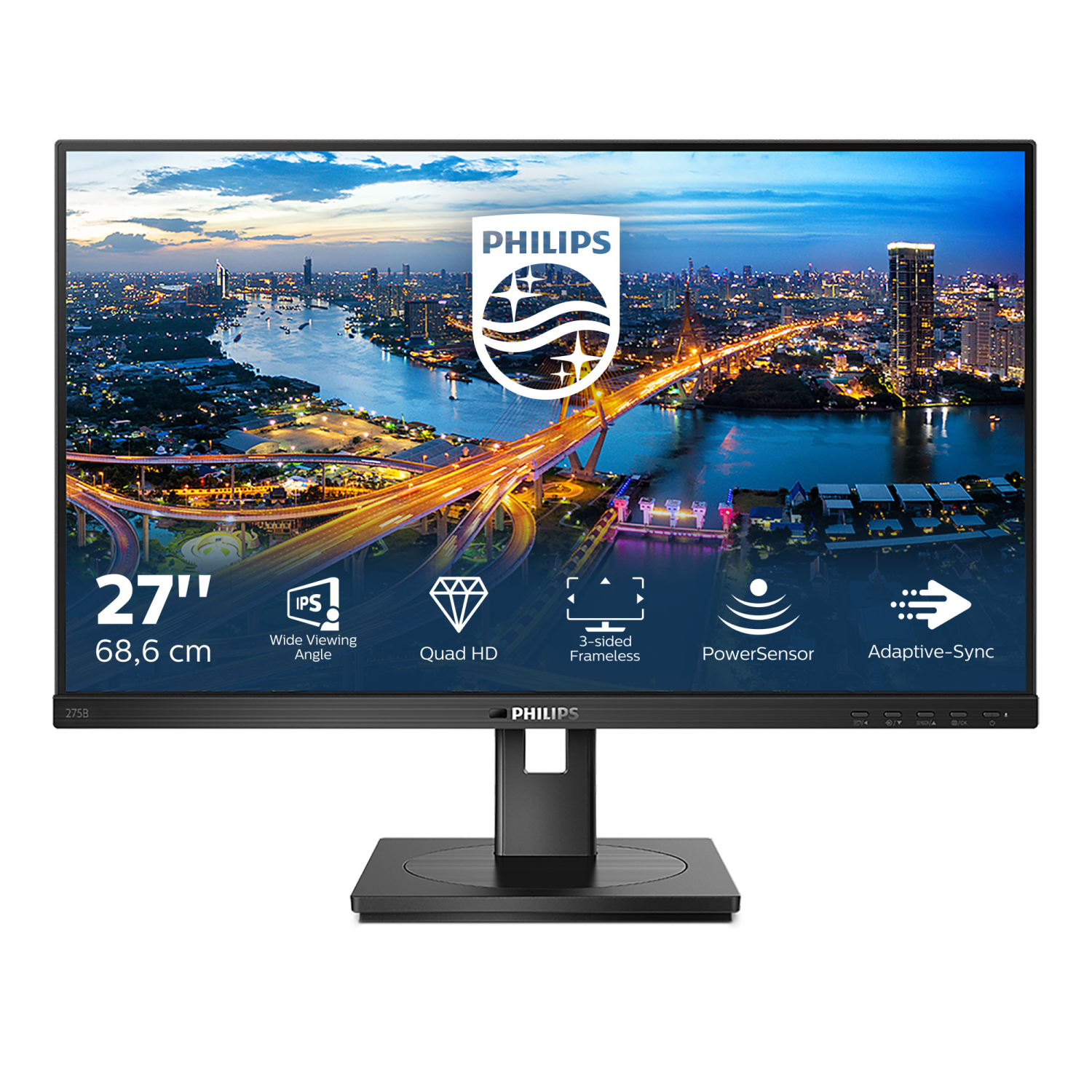 Philips 275B1 Computer Monitors - 27 Inches - Black