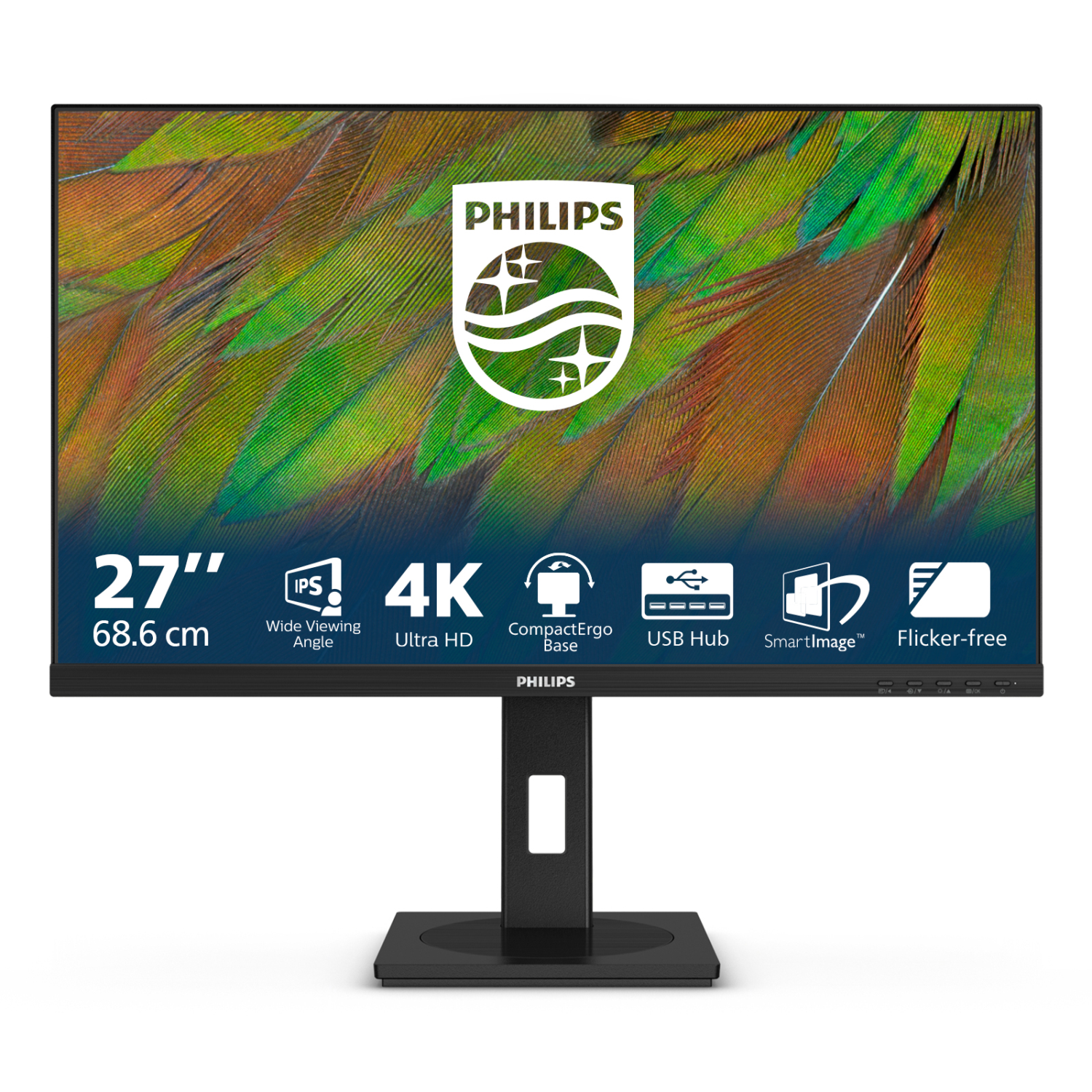 Philips 27B1N3800 Computer Monitors - 27 Inches - Black