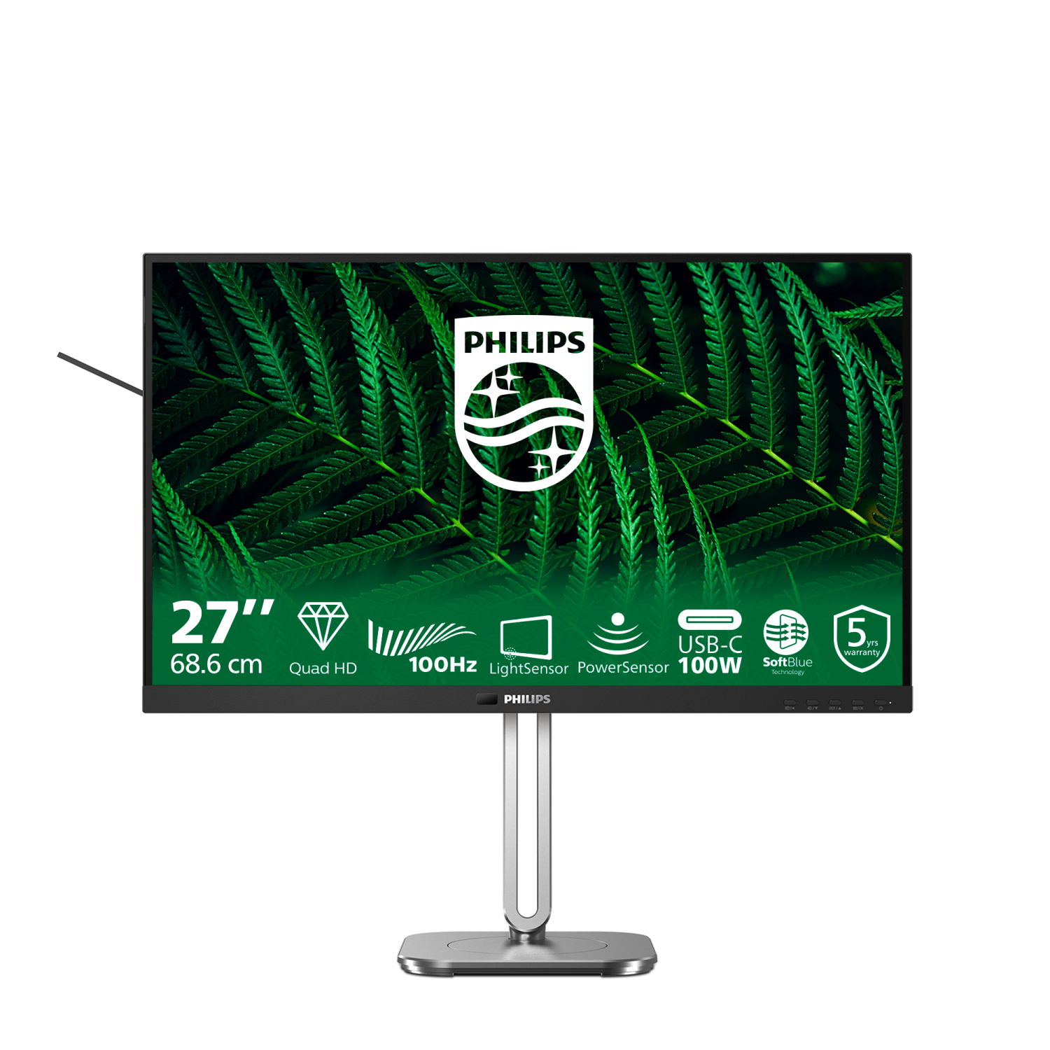 Philips 27B2G5601 Computer Monitors - 27 Inches - Black