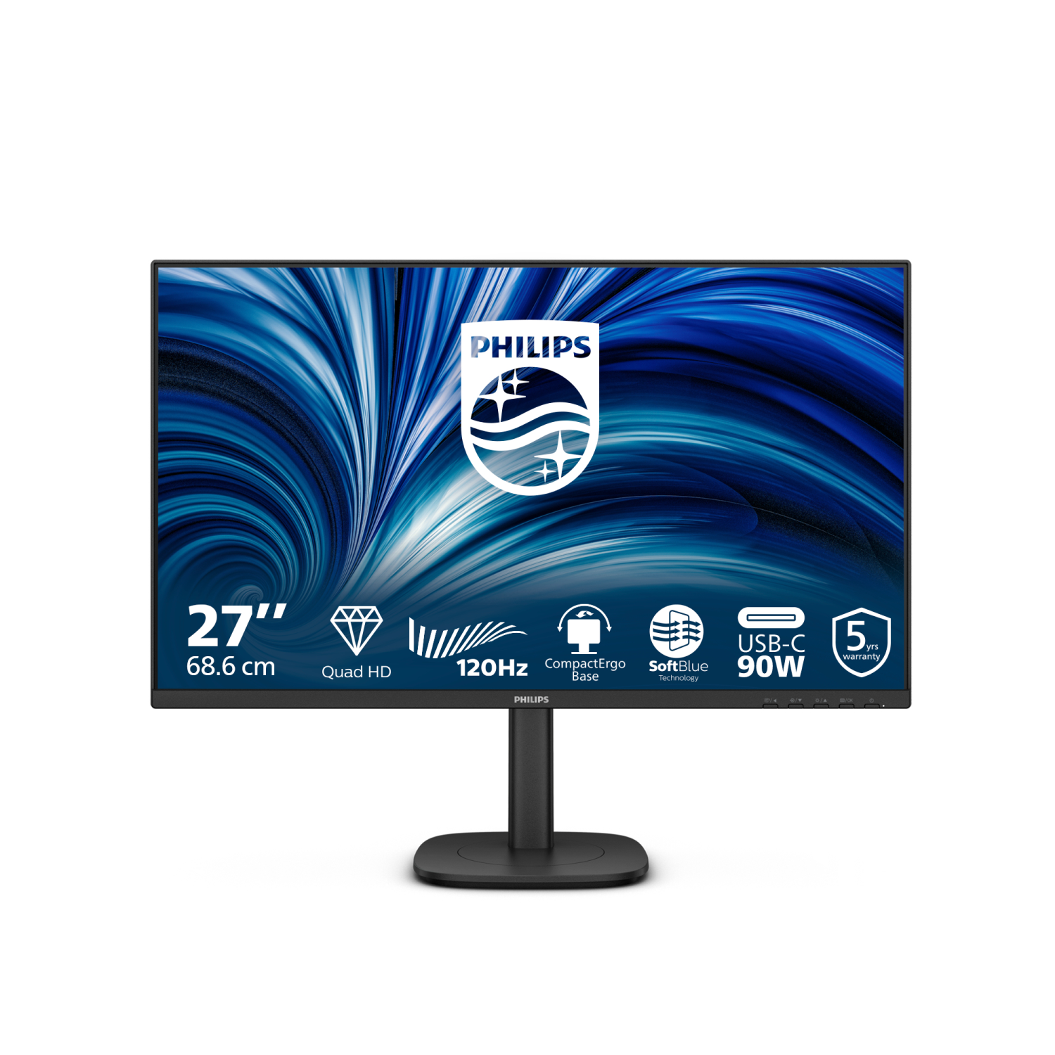Philips 27B2U3601 Computer Monitors - 27 Inches - Black