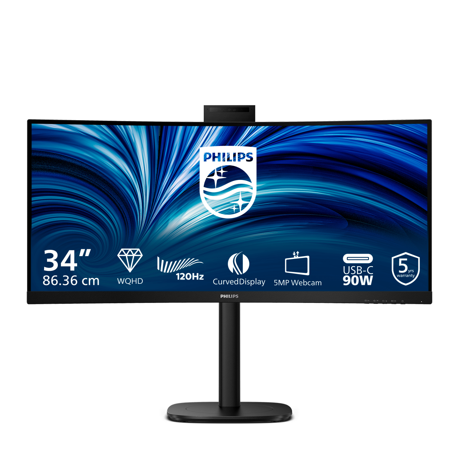 Philips 34B2U3600CH Computer Monitors - 34 Inches - Black