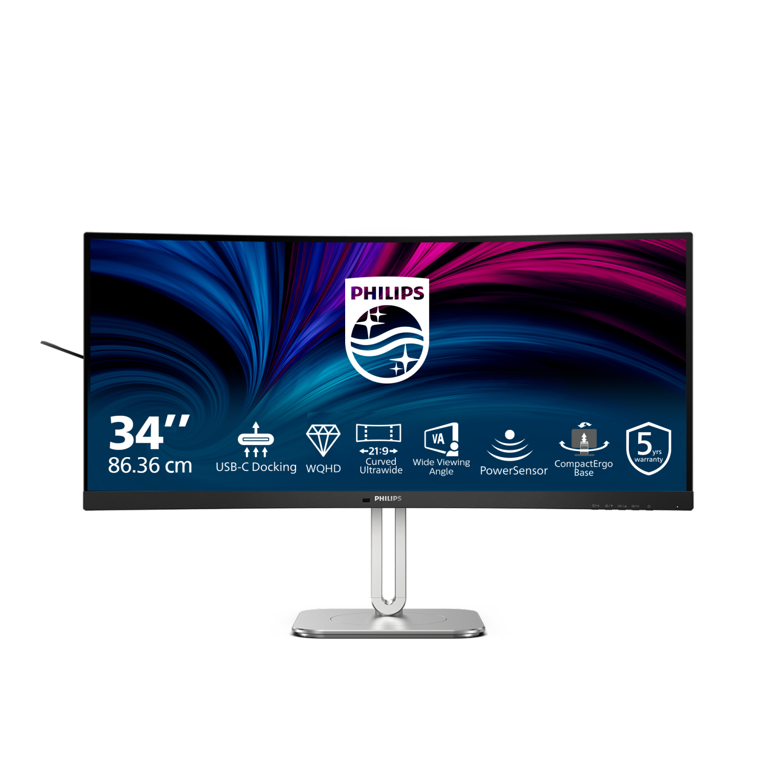 Philips 34B2U5600C Computer Monitors - 34 Inches - Grey
