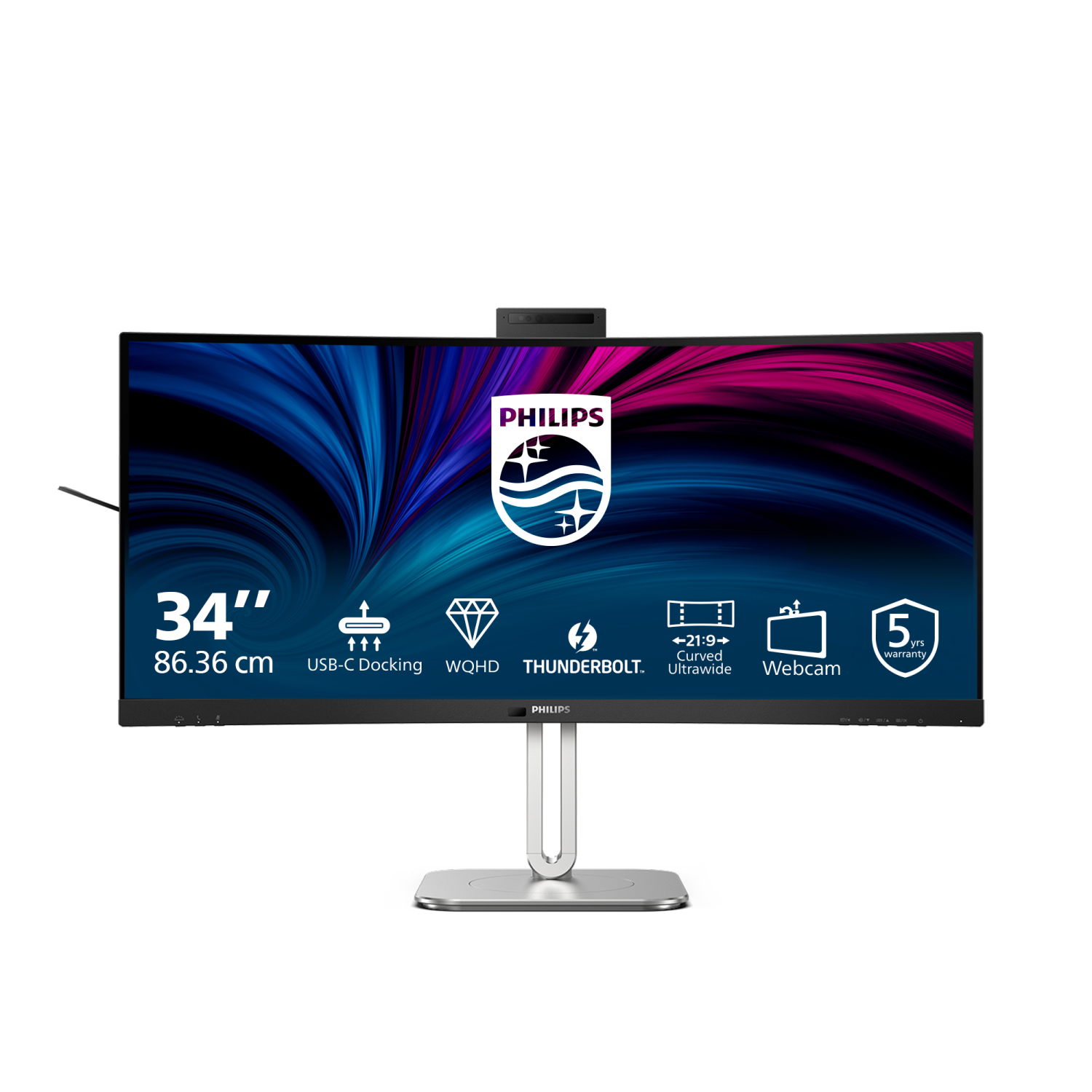 Philips 34B2U6603CH Computer Monitors - 34 Inches - Grey
