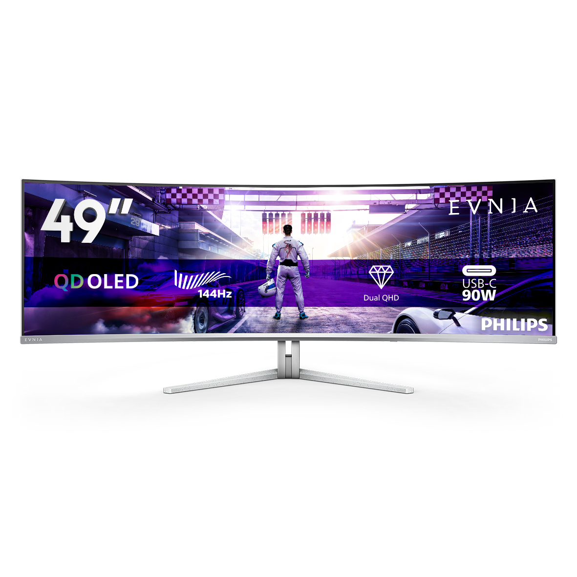 Philips 49M2C8900L Computer Monitors - 48.9 Inches - White