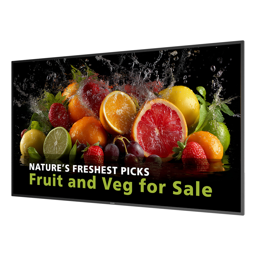Philips 600cd Signage Displays - 75 Inches - 4GB - Black
