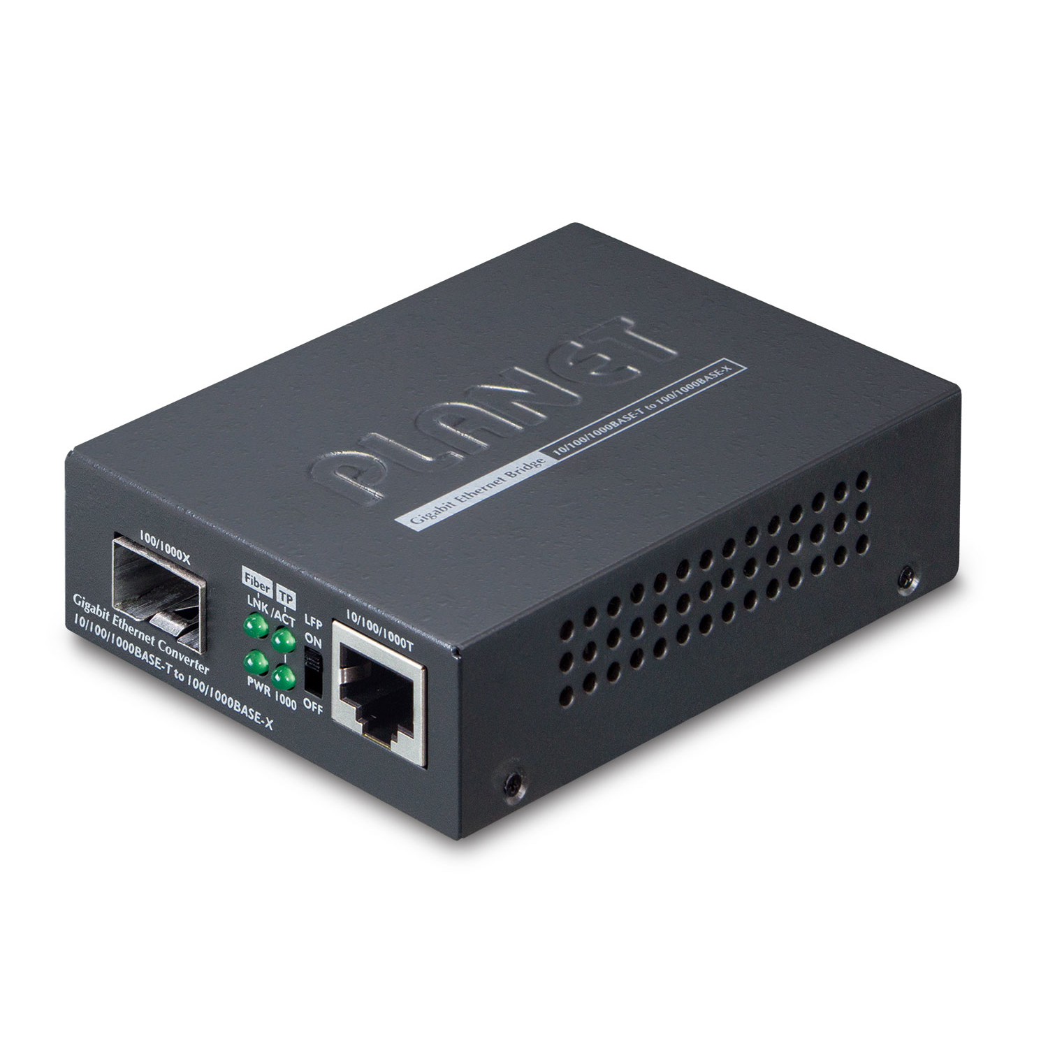 Planet 1000Base-T Network Media Converters - Black