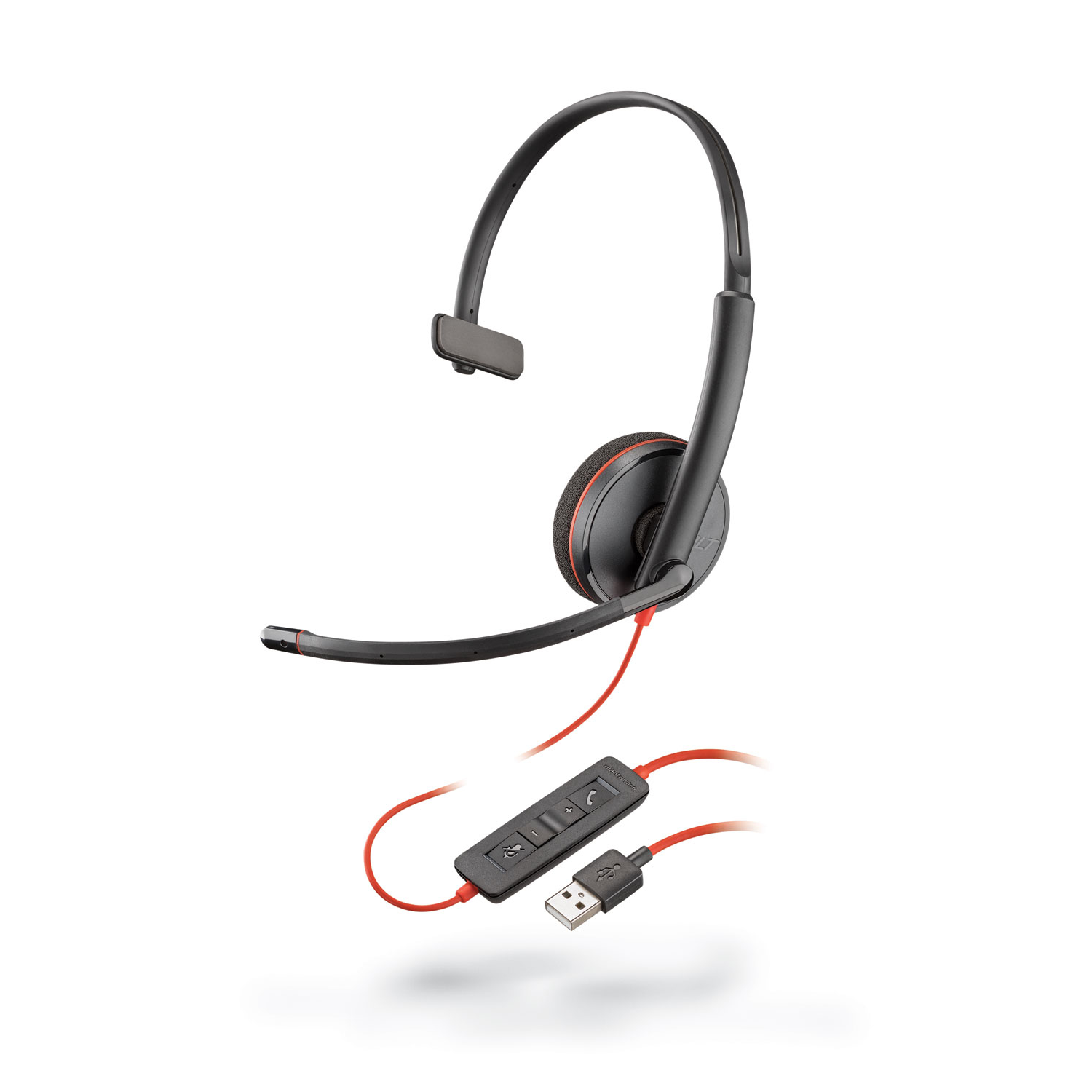 POLY Blackwire 3210 Headset Wired Head-band Calls/Music USB Type-A Black