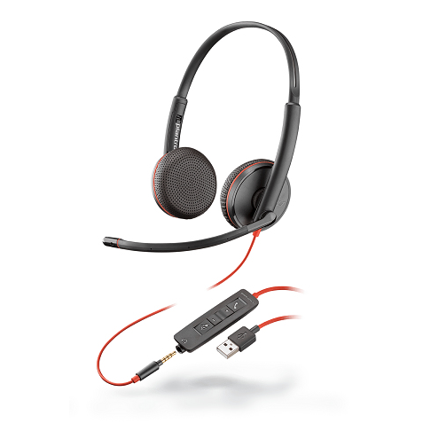 POLY Blackwire 3225 Headset Wired Head-band Calls/Music USB Type-A Black